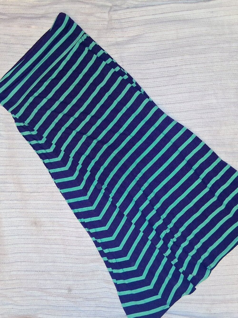 Mossimo Blue/Green Stripped Maxi Skirt